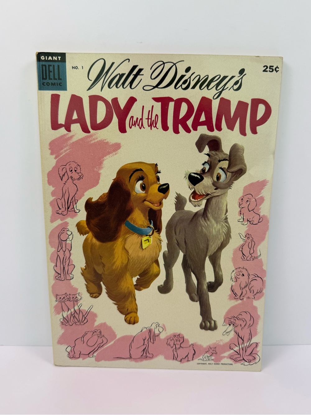 Vintage 1955 Dell Walt Disney Lady and the Tramp Comic No 1 Disney Book